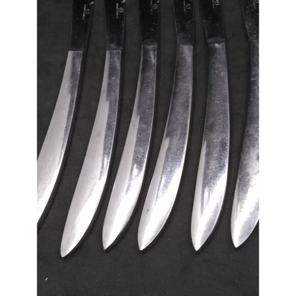 Set of 6 Dixon Vintage MCM Dinner Butter Knife Knives made in Japan 8" - Picture 6 of 7